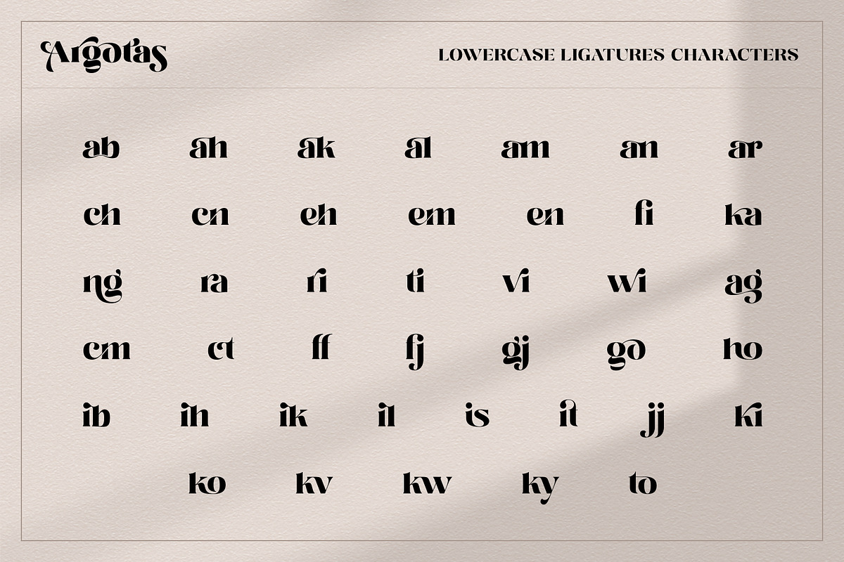 Argotas | Serif Display Font, a Serif Font by Ekahermawan (Photo 13 of 15)