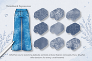 Procreate Denim Texture Brushes, a Brush Add-On by HopeArtIllustration (Thumbnail 5 of 6)