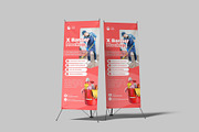 X Stand Banner Mockup, an Advertising Mockup by graphictime (Thumbnail 5 of 12)