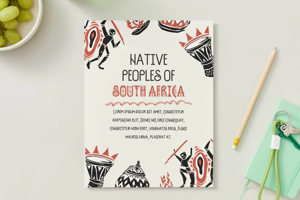 Ashanti Spirit - Tribal African Duo, a Sans Serif Font by HipFonts (Photo 4 of 10)