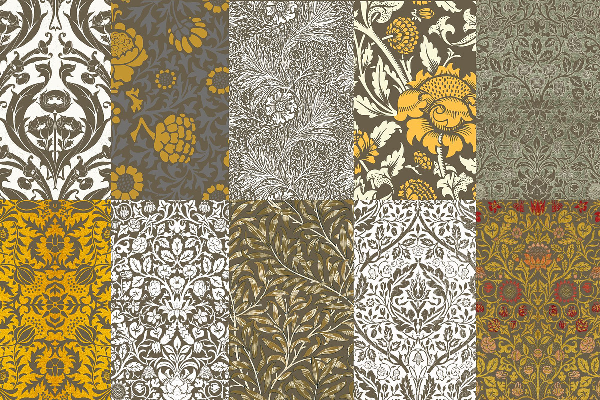 William Morris Ornament Pack 1, a Pattern Graphic by ARTOZEN DIGITAL (Photo 12 of 16)