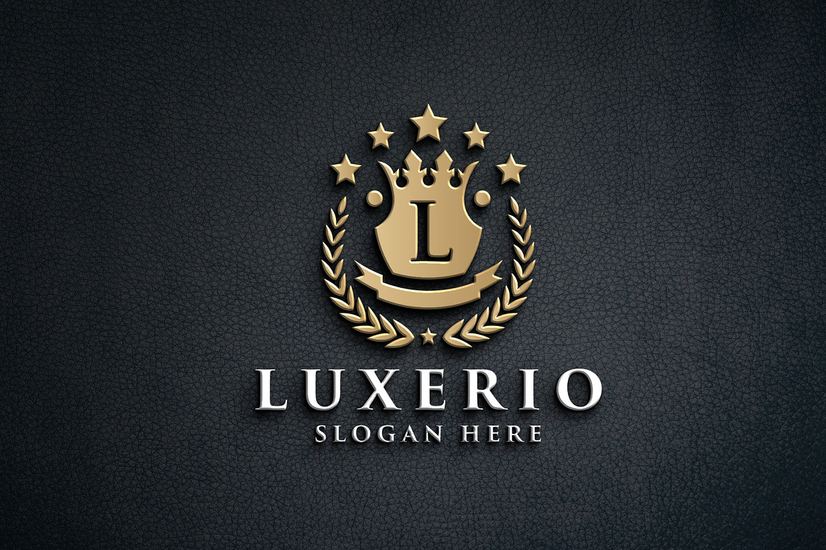Luxury Monogram Letter L Crown