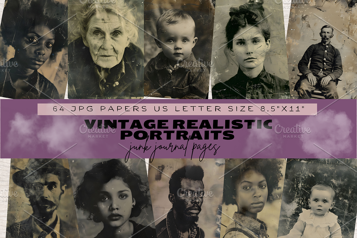 VINTAGE REALISTIC PORTRAITS, a Person Illustration by Daring Digies (Photo 1 of 10)