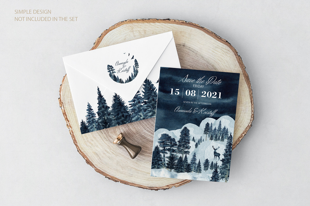 Winter Forest Mountain Gold, an Object Graphic by svetlanaARTdreams (Photo 9 of 16)