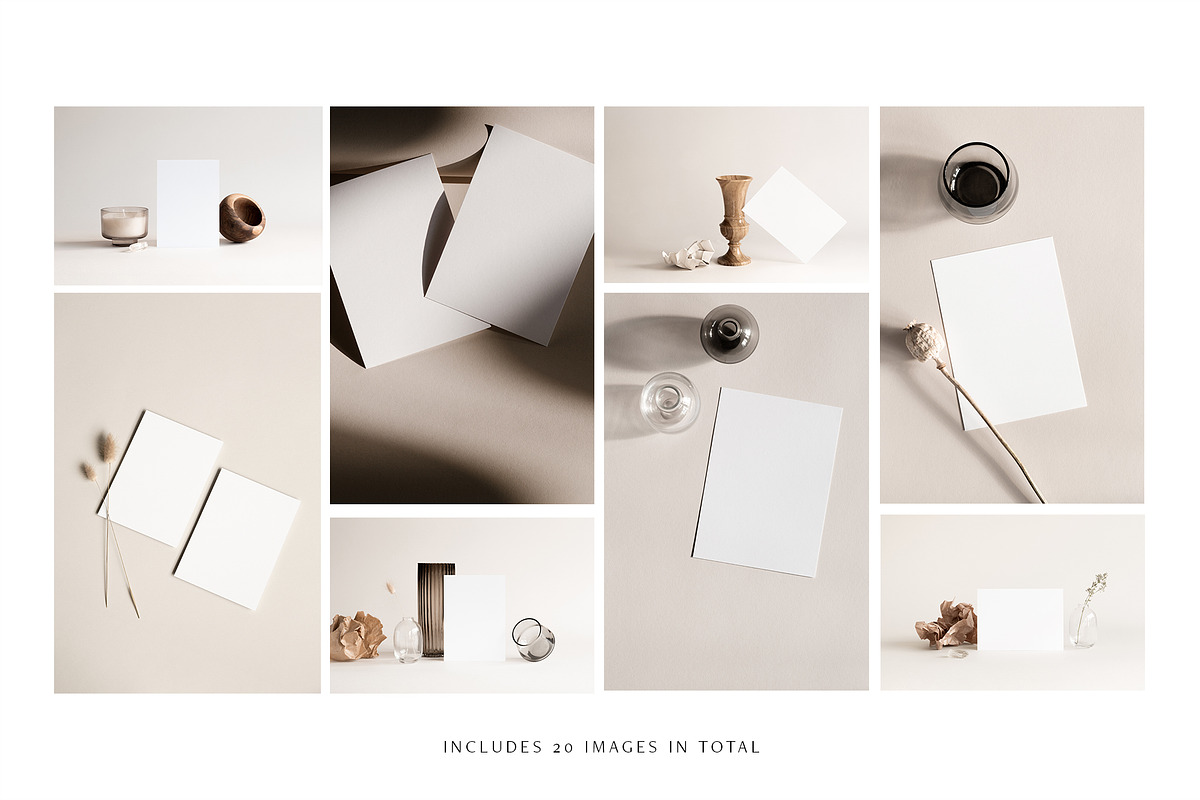 Mila 5x7 Stationery Photo Mockups, a Print Template by Moyo Studio (Photo 2 of 11)