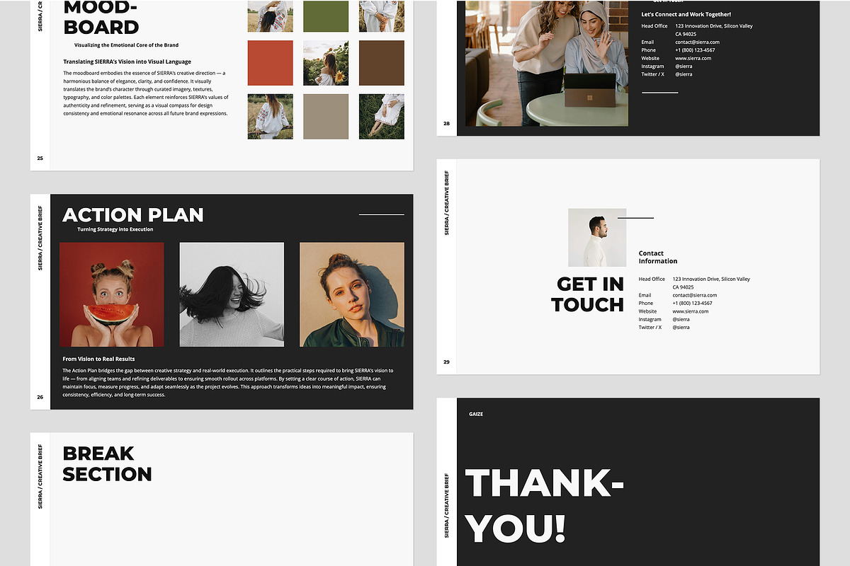 SIERRA Creative Brief PowerPoint Template preview 8