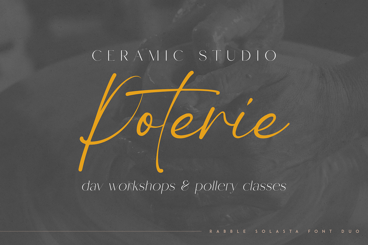 Rabble & Solasta - modern font duo, a Script Font by Only Fonts (Photo 3 of 12)