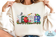Teacher Design PNG Sublimation, a Seasonal Illustration by Daily.Designs (Thumbnail 2 of 4)