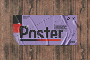 Urban Glued Poster Mockup, an Advertising Mockup by skybluecreative