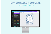 Editable Floral Wedding Invitation, an Invitation Template by ForeverPrint (Thumbnail 8 of 8)
