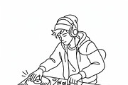 44 vector Music Audio Icon Set, an Outline Icon by adenpinkstore (Thumbnail 23 of 28)