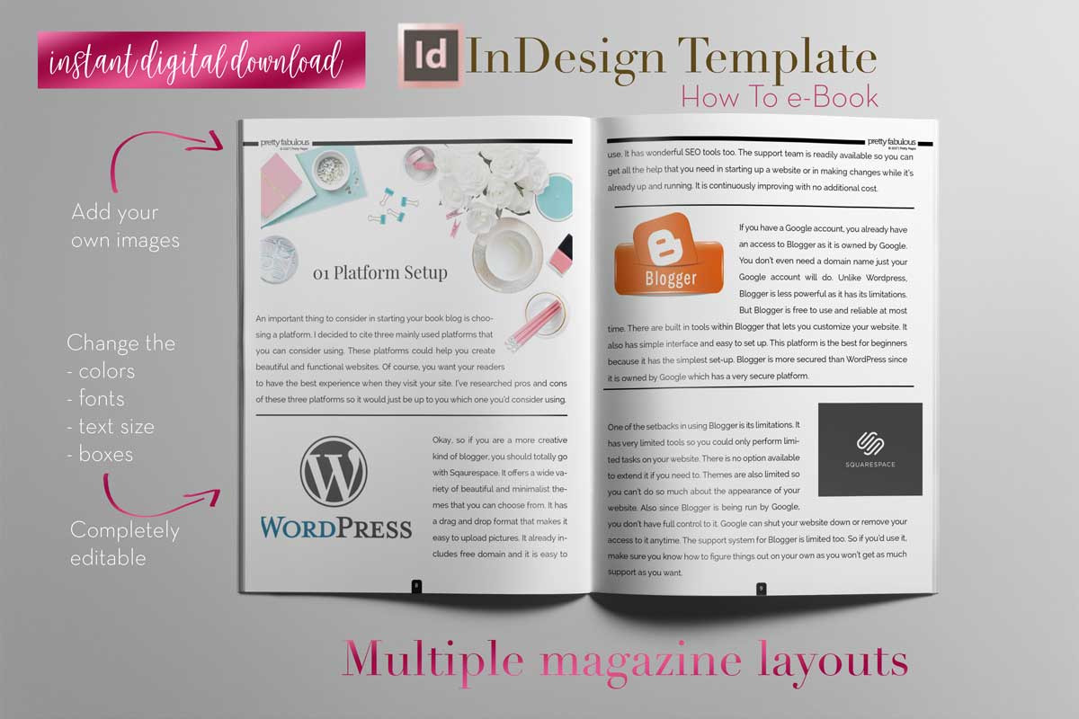 How To e-Book | InDesign Template, a Magazine Template by Planner Templates (Photo 8 of 12)