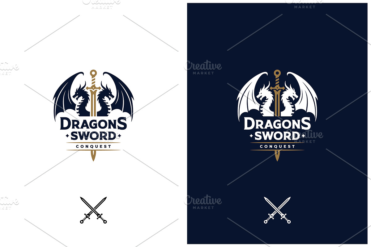 Medieval Dragon Knightly Sword Logo, a Branding & Logo Template by Enola99d (Photo 2 of 2)