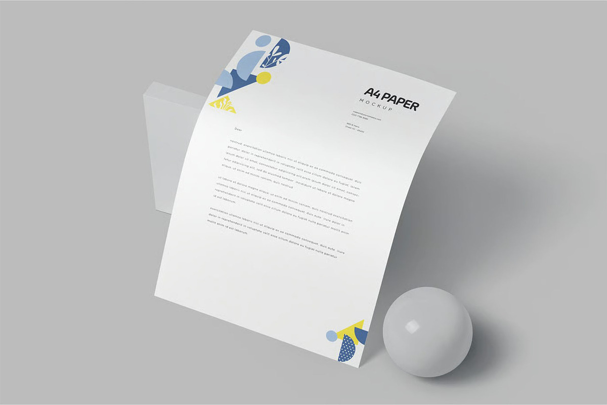 4 A4 Size Paper Mock Ups, an Advertising Mockup by megostudi0 (Photo 5 of 6)