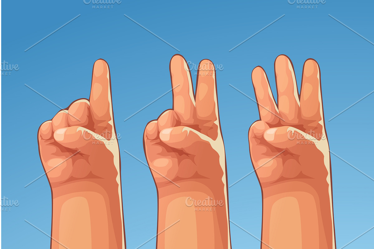 various cute cartoon design hands in, an Object Illustration by IfH