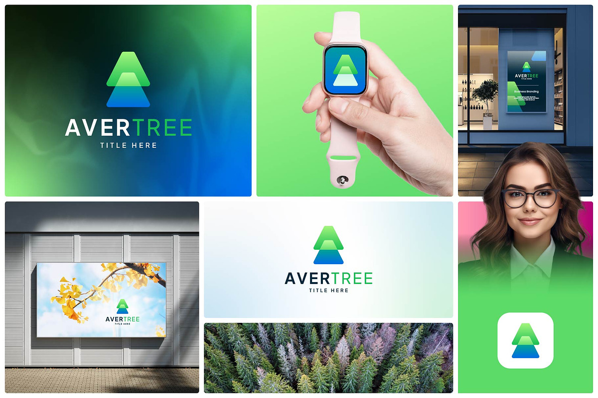 Modern Abstract Tree & Letter A Logo, a Branding & Logo Template by gdrony (Photo 1 of 3)
