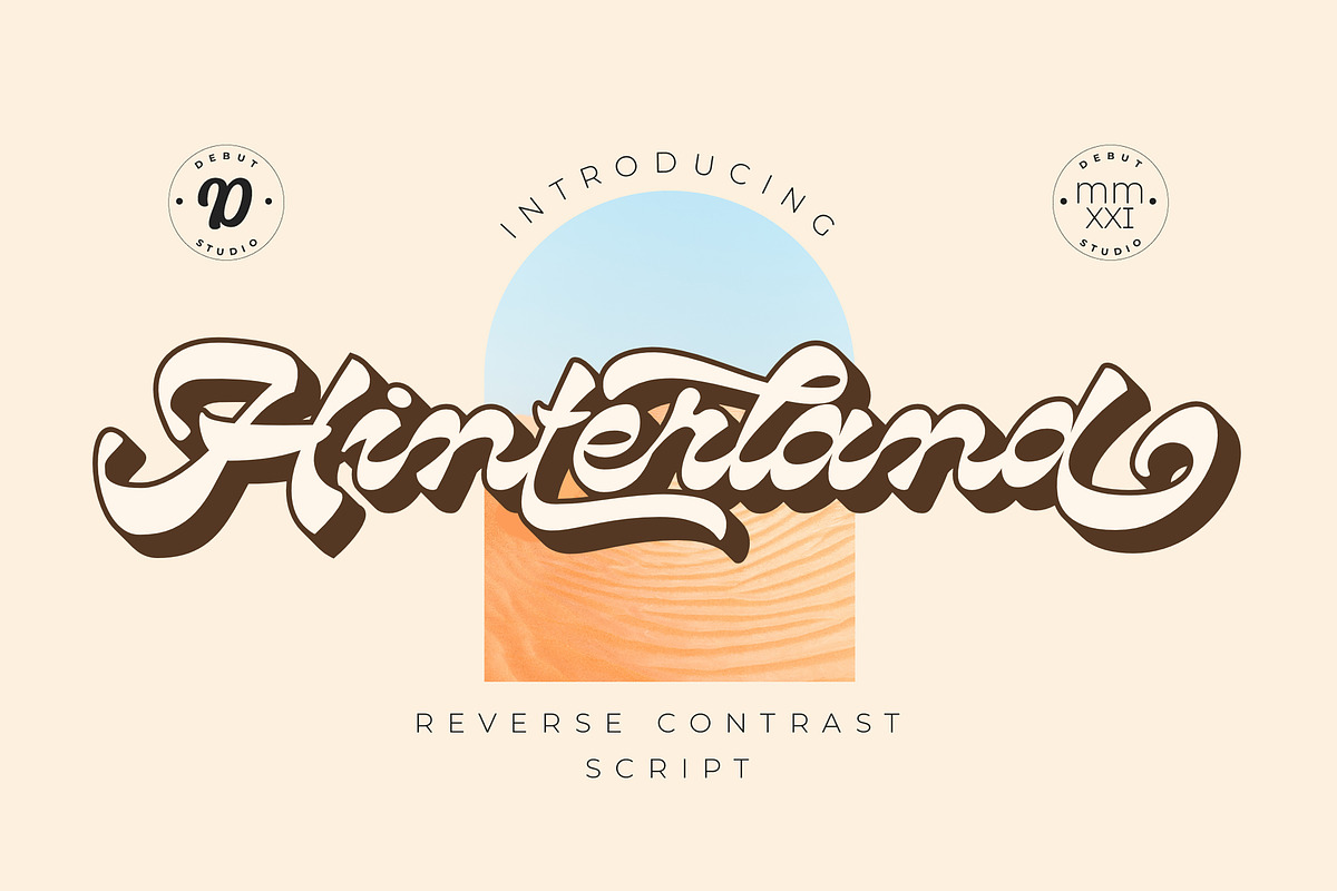 Hinterland | Reverse Contrast Script, a Script Font by Debut Studio (Photo 13 of 13)