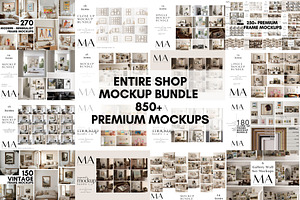 Entire Shop Frame Mockup Bundle