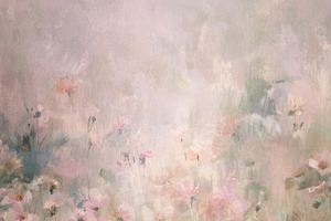 Whispering Blooms Wallpaper, a Decorative Illustration by Virgo Studio