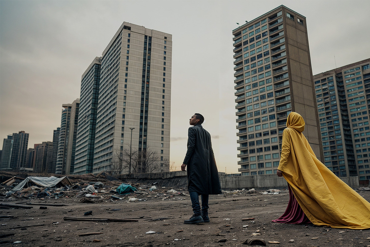 Futuristic Dystopian Stock Photos, a Person Illustration by StockVerse Creative (Photo 2 of 4)