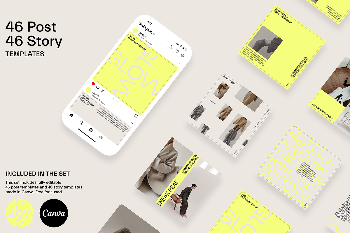 GLOVV | Instagram Kit | Canva, a Social Media Template by Blue Kite Creative (Photo 2 of 11)