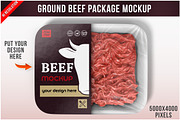 Ground beef package Mockup PSD, a Packaging Mockup by Bruno's Shop (Thumbnail 1 of 4)