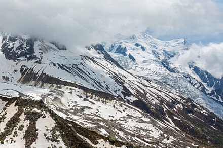Mont Blanc mountain massif view from Aiguille du Midi Mount, a Nature Photo by YuriyB