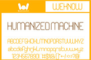 Humanized Machine font, a Font by weknow (Thumbnail 1 of 8)