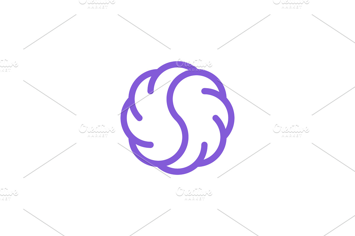 letter S abstract brain logo, a Branding & Logo Template by Rasagama Studio