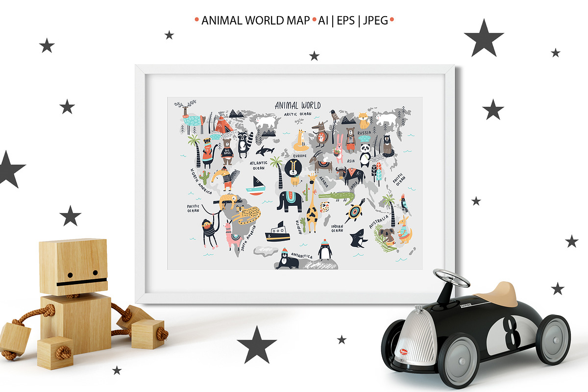 Animal World - Map Creator, an Animal Illustration by Oksana Stepova (Photo 3 of 15)