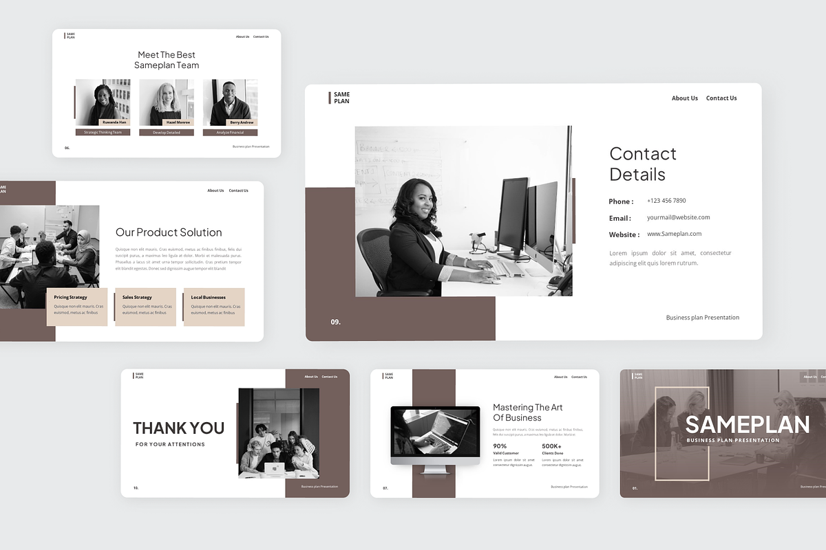 Sameplan - Business plan GoogleSlide, a Presentation Template by SquidPixey (Photo 6 of 6)