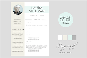 Resume Template + Cover Letter  WORD