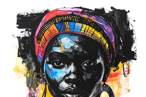 Portrait of an African woman., a Person Illustration by yod67