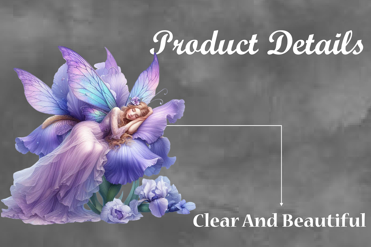 Watercolor Sleeping Fairy Clipart, a Seasonal Illustration by Craft Nest (Photo 5 of 6)