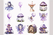 Fairy Birthday Clipart, an Illustration by Design Market (Thumbnail 2 of 5)