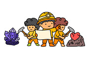 miners illustration set bundle, an Object Illustration by foxndeer (Thumbnail 3 of 4)
