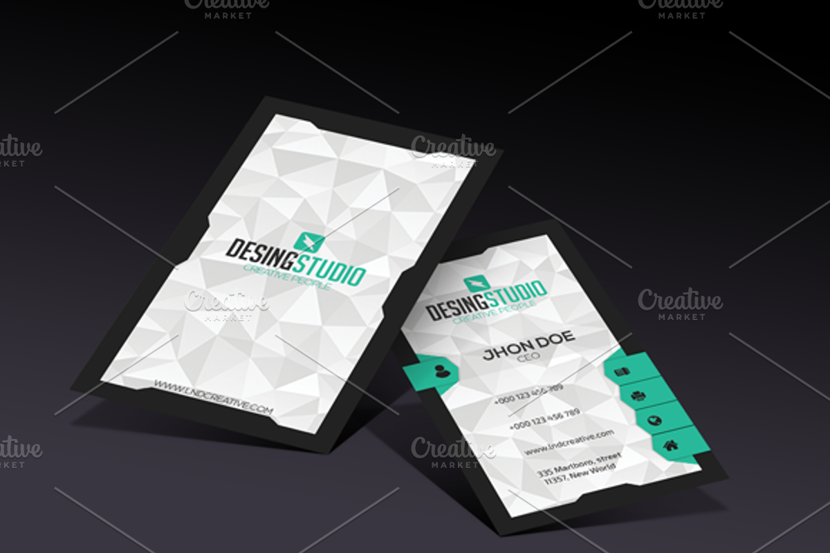 Design studio modern business card, a Business Card Template by A.Lamprianidis (Photo 1 of 3)