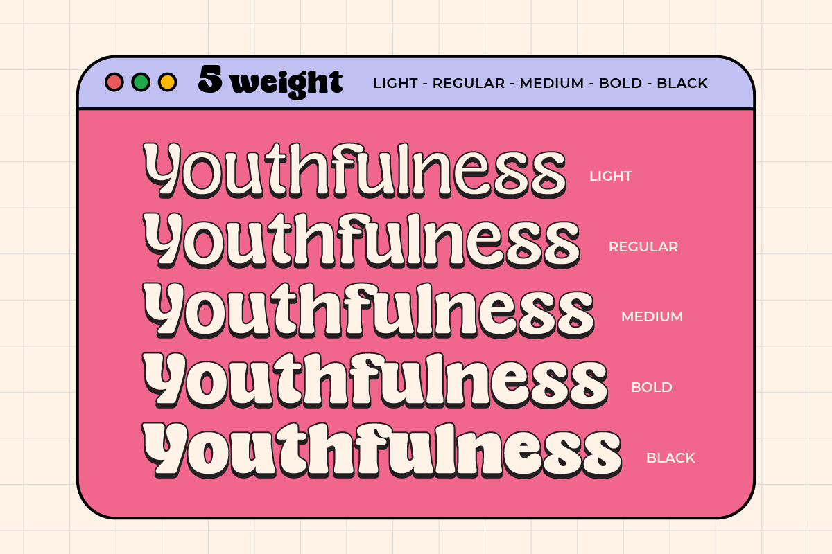 Sugar Peachy - Retro Soft Family, a Serif Font by Dharmas Foundry (Photo 5 of 15)