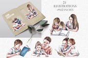 Education. Children and books PNG, an Education Illustration by Elena_Sedova (Thumbnail 2 of 8)