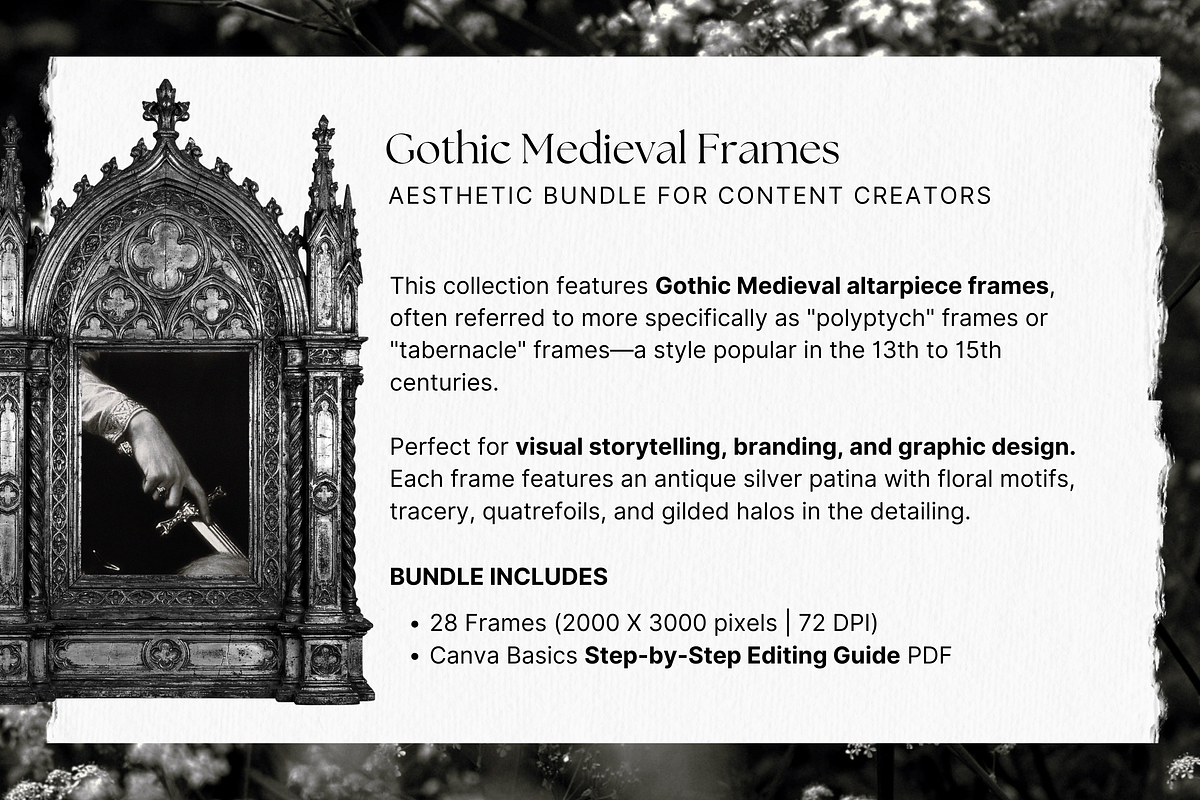 Gothic Medieval Frames, an Object Graphic by The Flossy Finch (Photo 2 of 21)