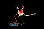 Greater flamingo vector illustration, an Animal Illustration by Sumberpangan (Thumbnail 3 of 3)