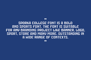 Sporka College - Sport Font