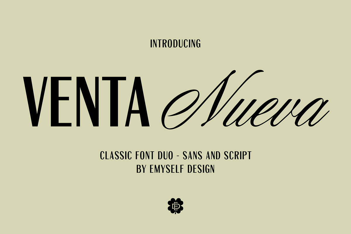 ED Venta Nueva - Font Duo, a Script Font by Emyself Design (Photo 1 of 12)