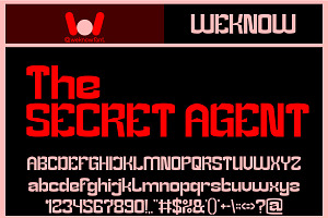 The Secret Agent font, a Font by weknow