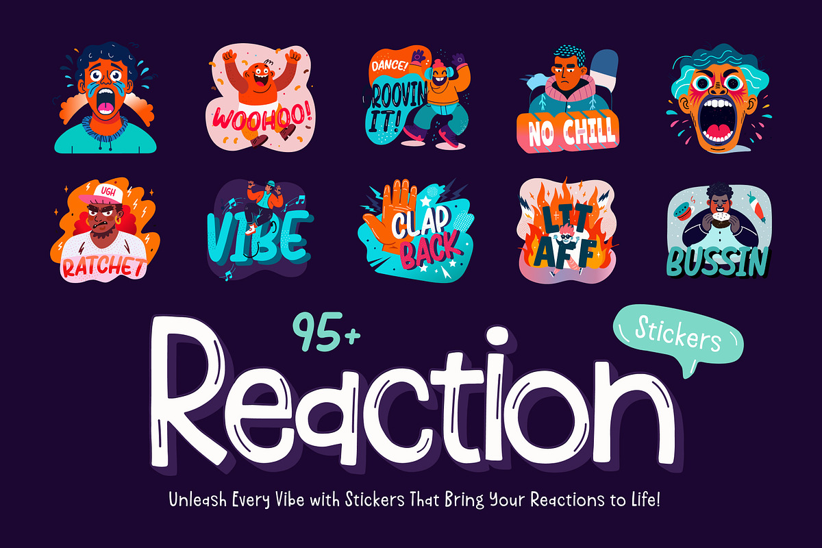 Gen Z Reaction Stickers, an Emoji Icon by Creative Stall (Photo 1 of 9)