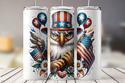 Eagle 4th of July Tumbler Wrap PNG, an Object Graphic by Creative Arslan (Thumbnail 3 of 3)