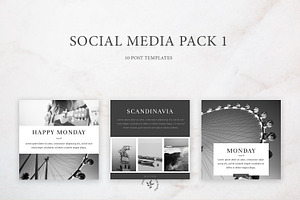 Social Media | Pack 1, a Social Media Template by Blossom