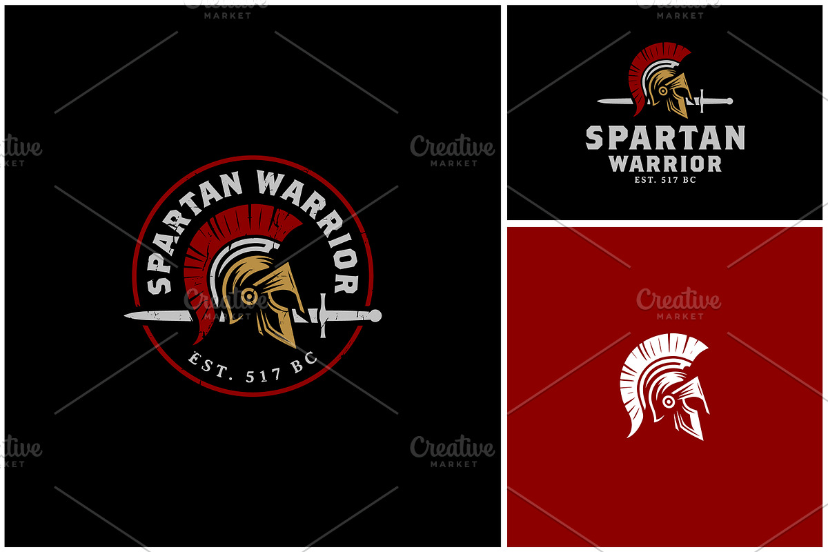 Sword Spartan Helmet Battle War Logo, a Branding & Logo Template by Enola99d (Photo 2 of 2)