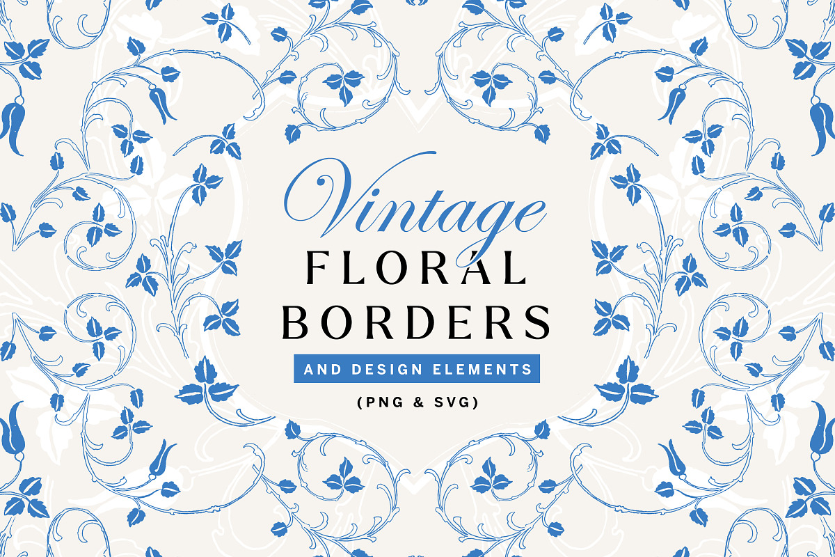 Romantic Vintage Floral Clipart, a Decorative Illustration by Century Library (Photo 1 of 10)
