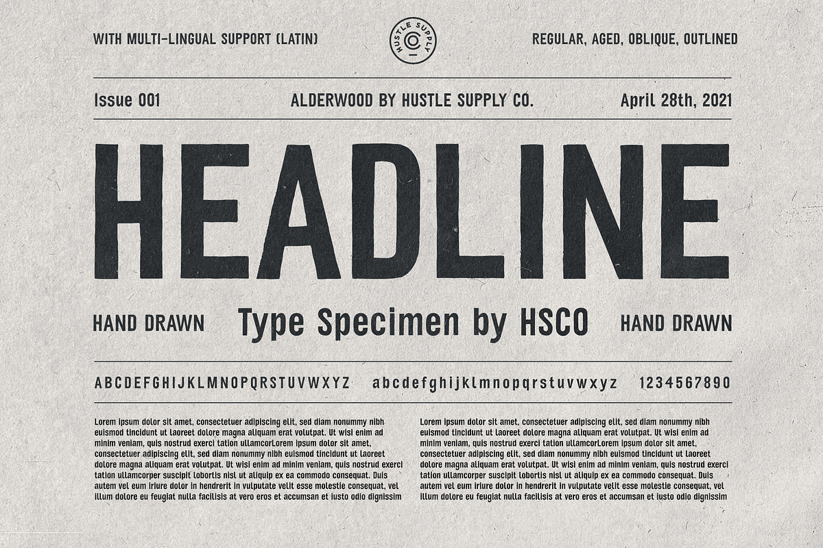 Alderwood, a Sans Serif Font by Hustle Supply Co. (Photo 8 of 8)